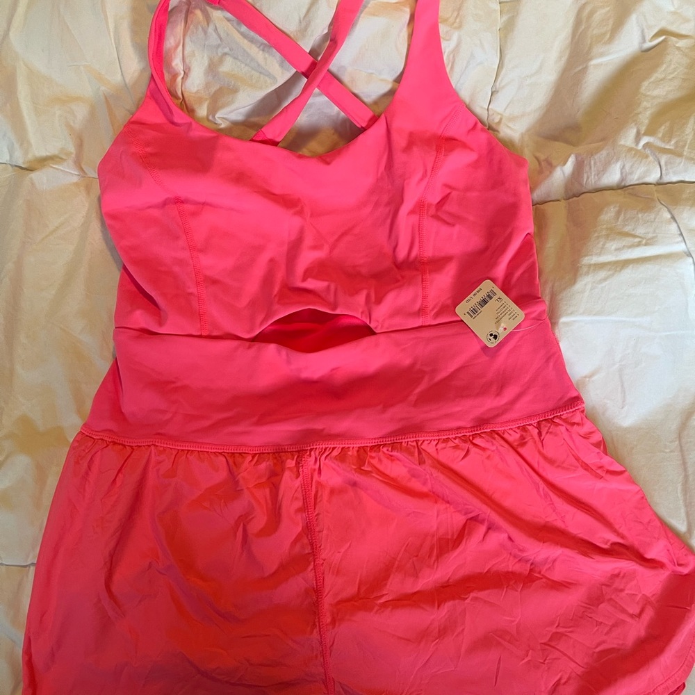 FP Movement Pink Jumpsuit with Cross-Back Design